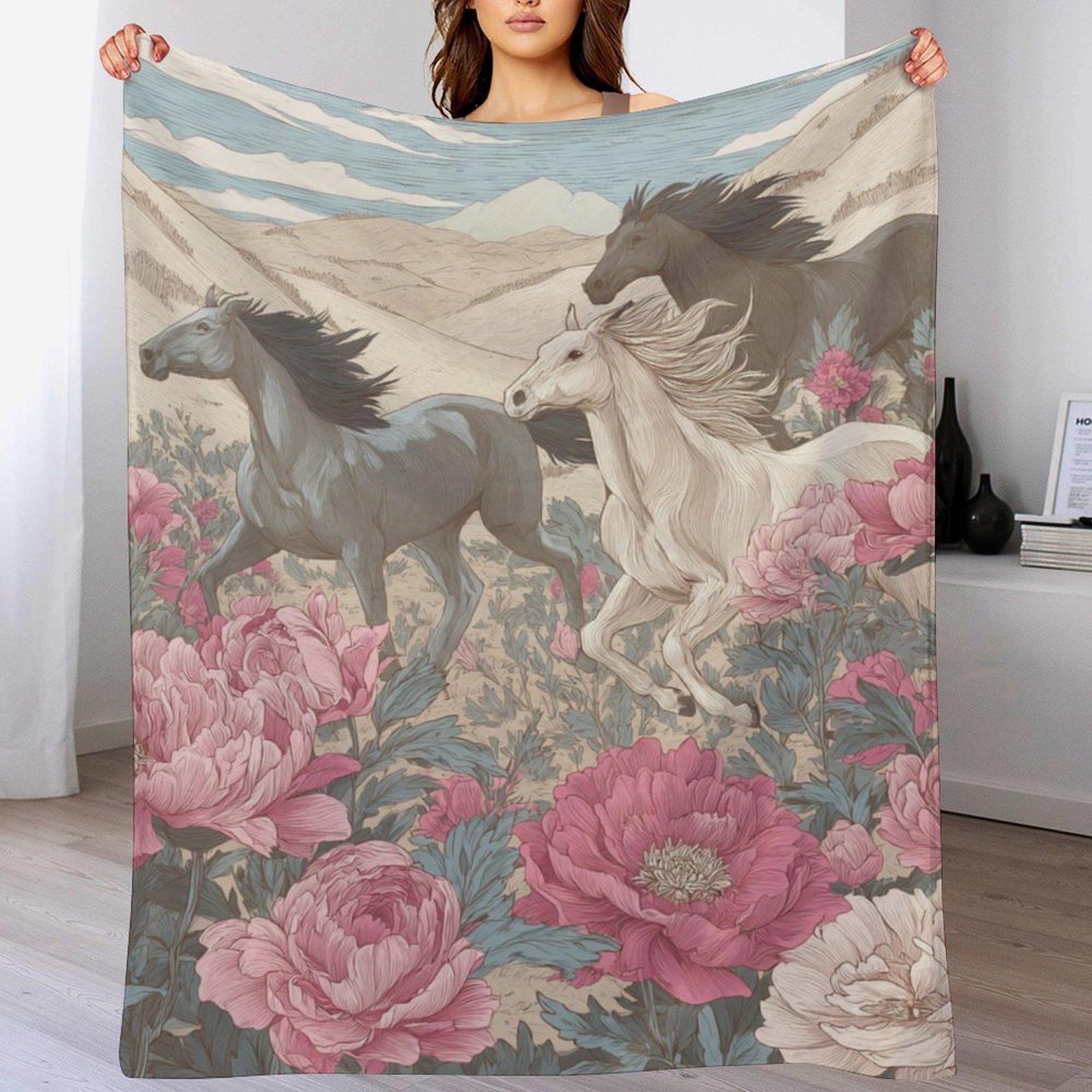 Custom H Designer Horse blanket blanket throw cashmere vibration blanket copert Home Travel Throw Summer Air Conditioner Beach home bedding blankets t