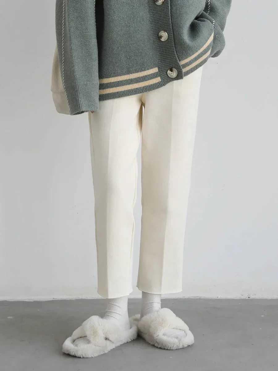 CHIC VEN Womens Knitted Fleece Pants Casual Tracksuit Harlan Thick Warm Casual Loose Sweatpants Female Trousers Autumn WinterT251025