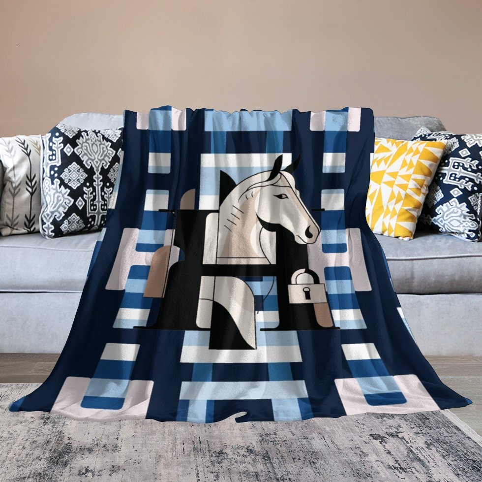 H Designer Horse blanket blanket throw cashmere vibration blanket copert Home Travel Throw Summer Air Conditioner Beach home bedding blankets throws H