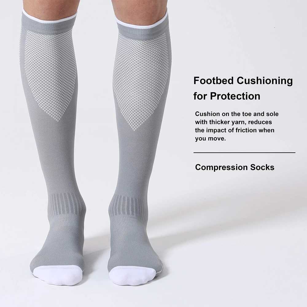 1Pair Compression Socks Women Men Graduated 2030mmHg for Running Athletic Flight Sock Performance Recovery Y251024