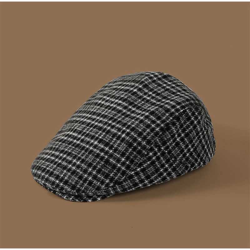 Retro Hat New Plaid Hats Wen Berets Spring Autumn Winter Newsboy C Wen Vintage Flat Ivy Hats Golf Driving C Casquette Y251025