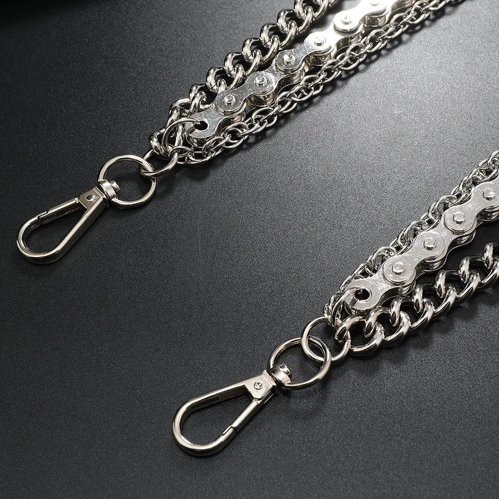 Europe and America selling item Punk Style leather Bicycle chain jeansmultilayer Accesso ries 251023