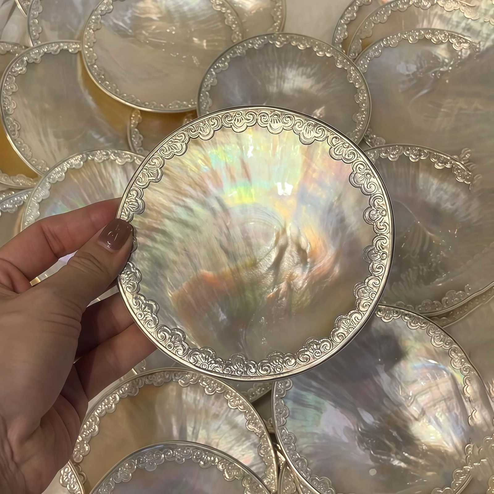 Exquisite Natural Shell Plate w Conch Condiment Dish Handmade Craft Gift Unique Friend Present Decorative Tableware Y251025