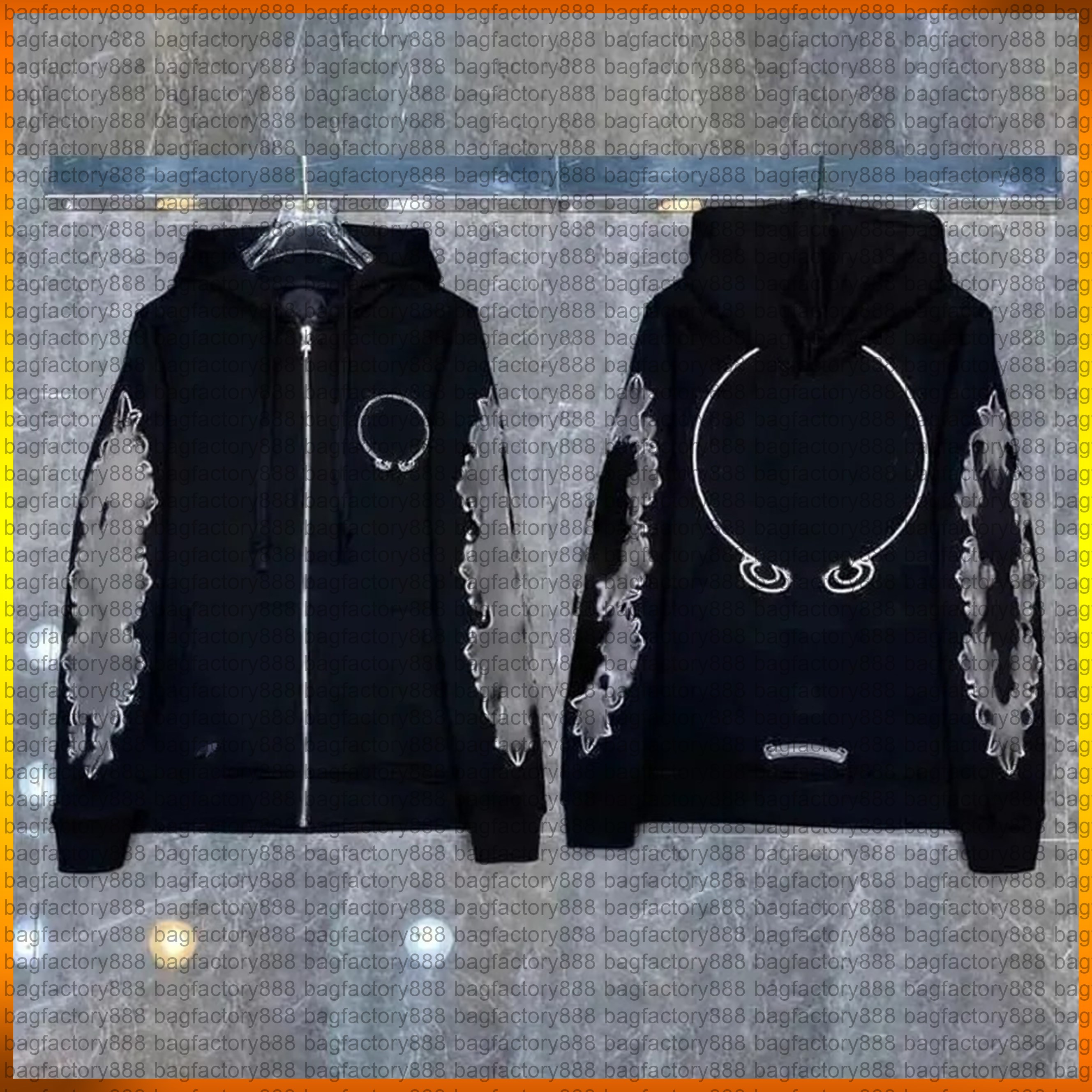 2025 chrome hoodie Designer Hoodie Sanskrit embroidery Hoodies Men Jackets Long Sleeves Jacket Loose Outwear Coats Hoody Mens Woman Streetwear spider hoodie 02