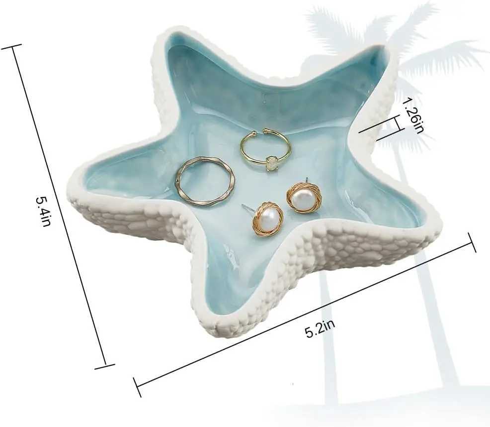 1 pc Jewelry Dish Tray Ceramic Jewelry Dish Ring Holder Trinket Dish Candy Dish Small Key Bowl for Birthday He Party Decor Y251025