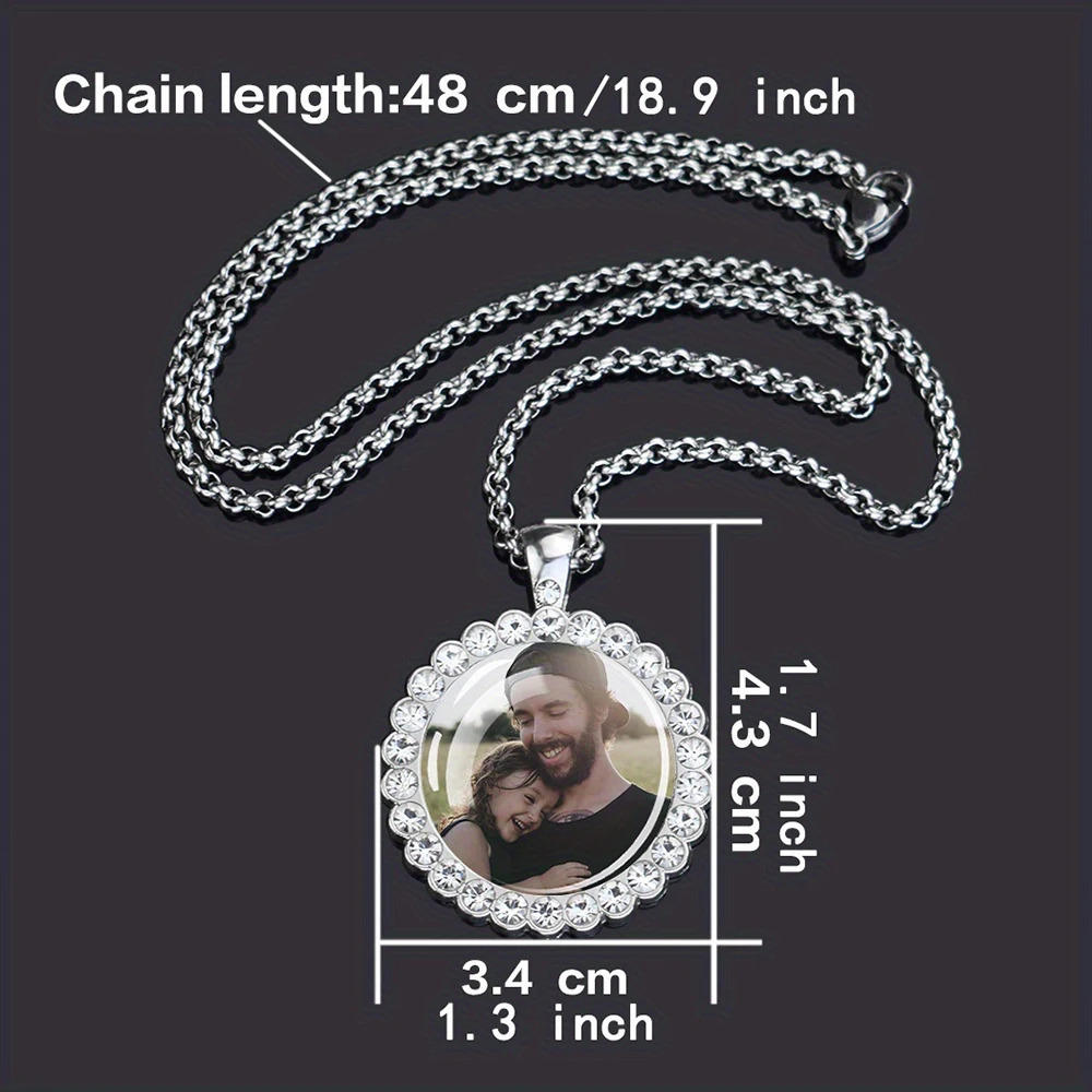 Custom Pendants Necklace DIY Customize Picture Po Angel Wing Rhinestone Glass Dome Pendant Hip Hop Rock Jewelry Gift 1PC 251023