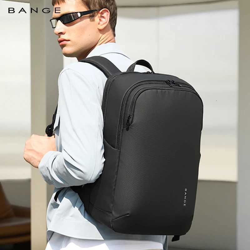 BANGE Simple Design MultiPocket Waterproof Business Trip Backpack Men School Bag 156 Inch Laptop Bagpacks for Male Back Pack W251025