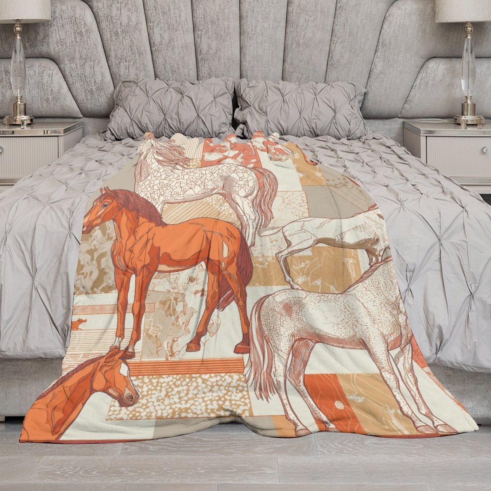 H Designer Horse blanket blanket throw cashmere vibration blanket copert Home Travel Throw Summer Air Conditioner Beach home bedding blankets throws H