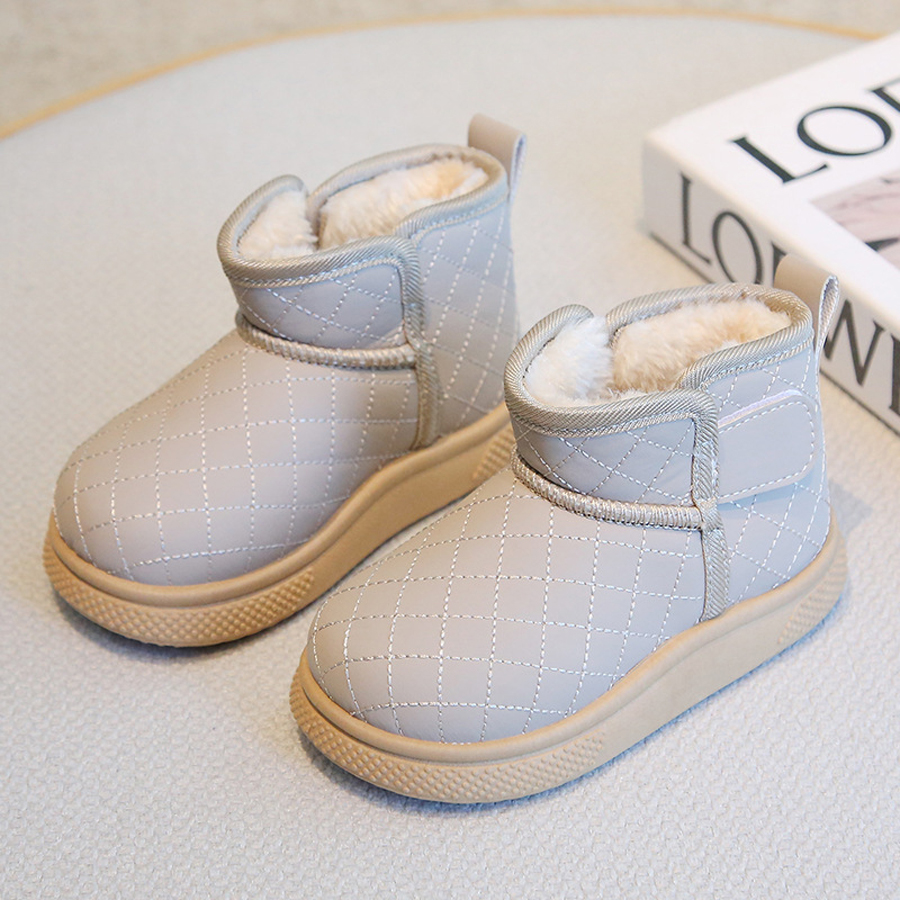 Boys Girls Snow Boots for Kids Toddler Plush Short Boots Children Infant Outdoor Shoes Cutefeet Boots Waterproof Anti Slip Sizes 21 - 32 C1193