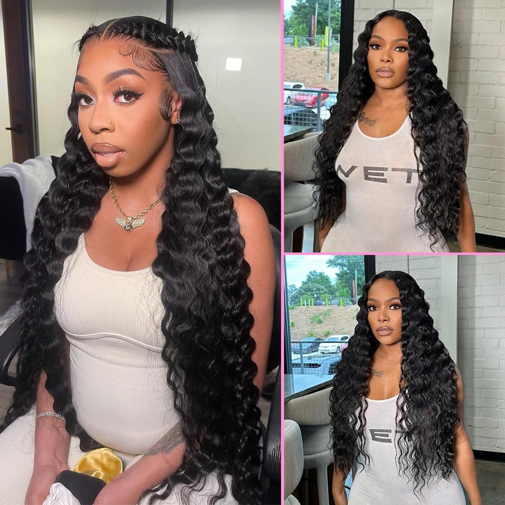 10A Grade Virgin Loose Wave Hair 1 Bundles 100% Unprocessed Virgin Remy Loose Deep Wave Human Hair Weave Bundles for Black Women Natural Color