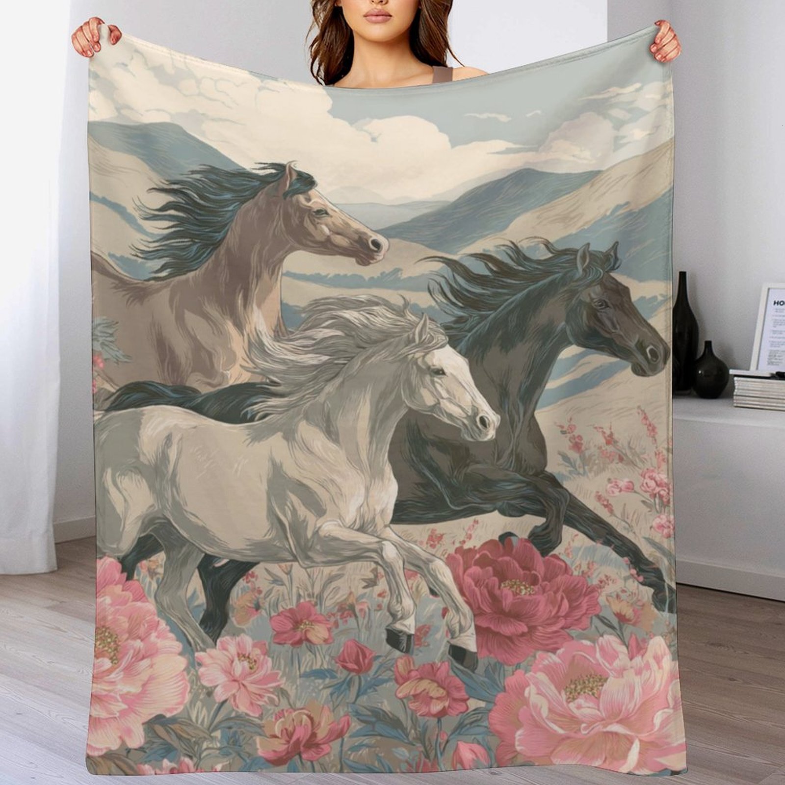 H Designer Horse blanket blanket throw cashmere vibration blanket copert Home Travel Throw Summer Air Conditioner Beach home bedding blankets throws H