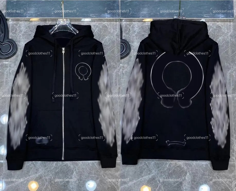 Designer Chrome Hoodies sweatshirts Pullover cardigan Jacket Hooded High street Letter prints for women men Top zip up hoodies y1