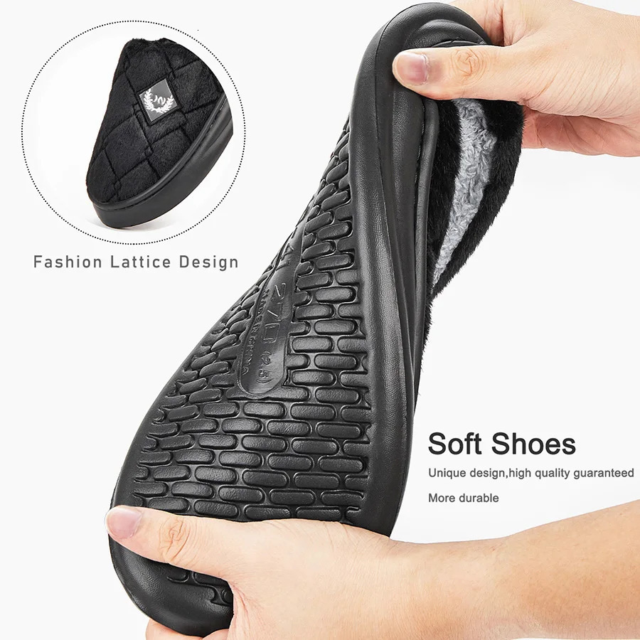 Pmoiste Fur Slippers Men Home EVA Platform Cushion Warm Soft er Living Room Shoes Cozy Nonslip High Quality Indoor251020