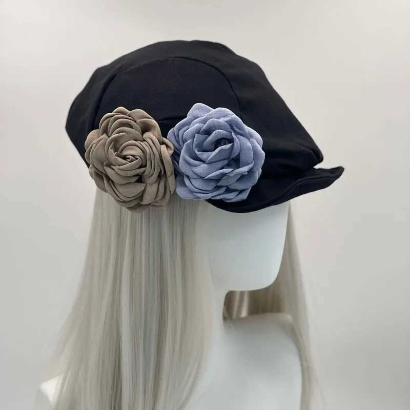 French Vintage Beret wer Splicing Hats Wan Popar Street C Retro Subcture Elegant Aesthetics Beret Y251025