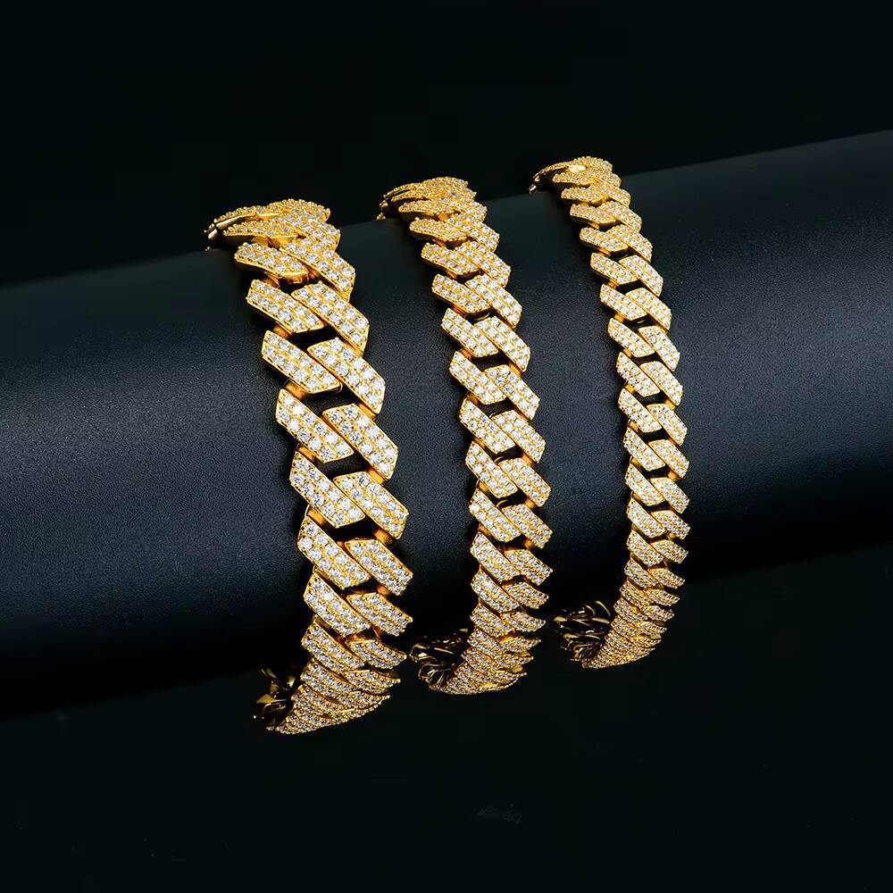 Dofi Unique Design 925 Silver VVS Moissanite Watch Iced Out Cuban Link Hip Hop Bracelet Jewelry Accessories