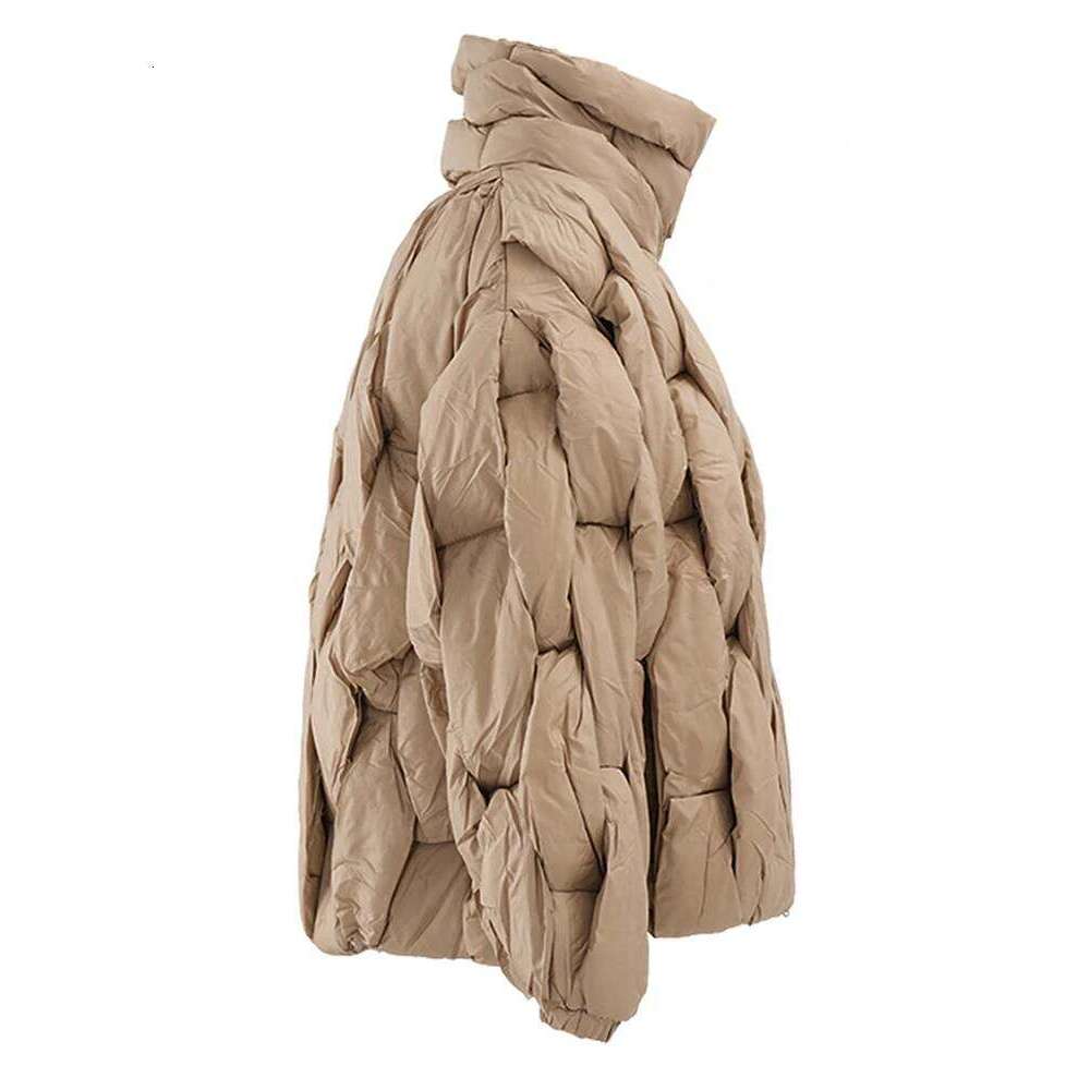 Brown Thick Big Size Keep Warm Cotton-Padded Coat Long Sleeve Women Parkas Fashion Tide New Autumn Winter 2025 Coats Designer Women