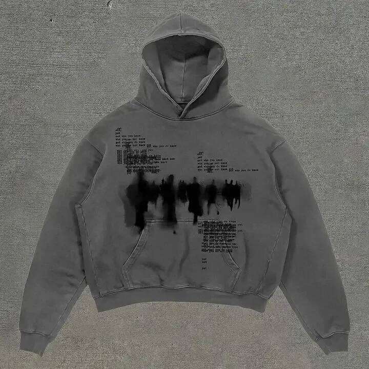 American Clothing Y2k New Fashion Pattern Oversized Hoodie Mens And Womens Gothic Hip Hop Casual Sweatshirt Street Wear
