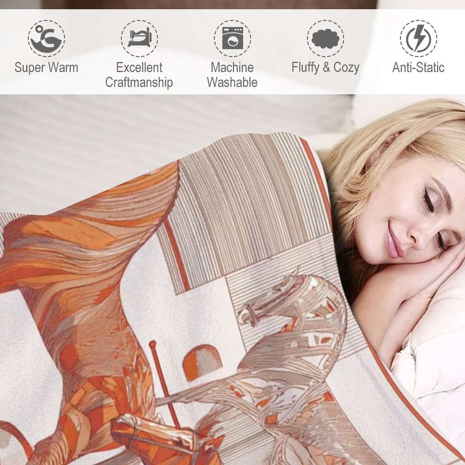 H Designer Horse blanket blanket throw cashmere vibration blanket copert Home Travel Throw Summer Air Conditioner Beach home bedding blankets throws H