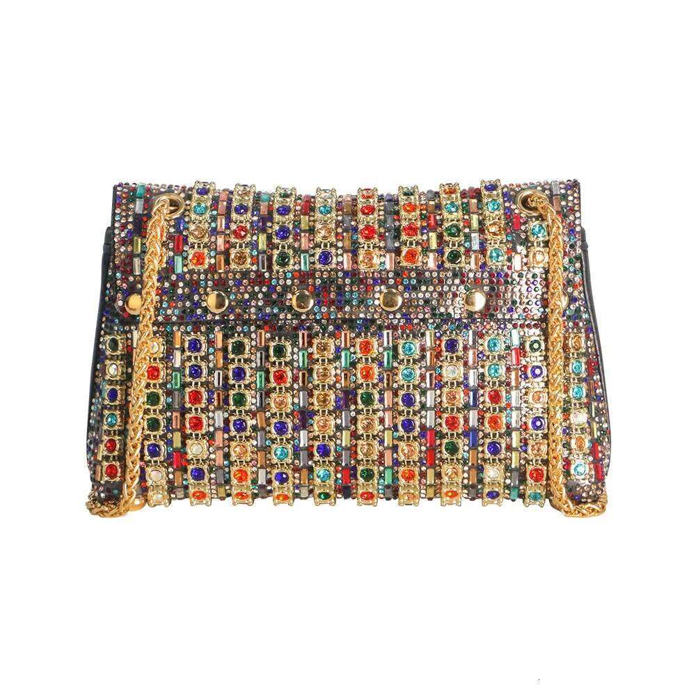 Designer Bags Dia Embedded Evening Straight Hair Cross-Border Female Handbag Shoulder Satchel Handheld Bag For Banquet Use Luxury Bag
