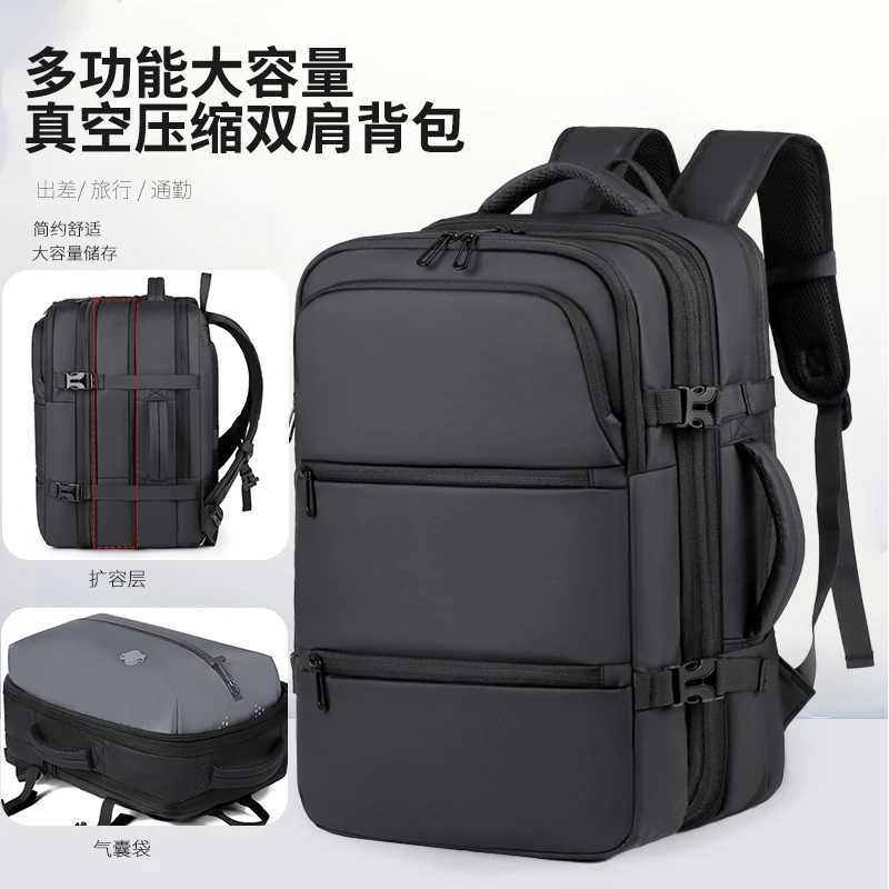Mens Backpack Business Trip Backpack Large Capacity Expansion Multifunctional Vacuum Compression Travel Backpack for Men W251025