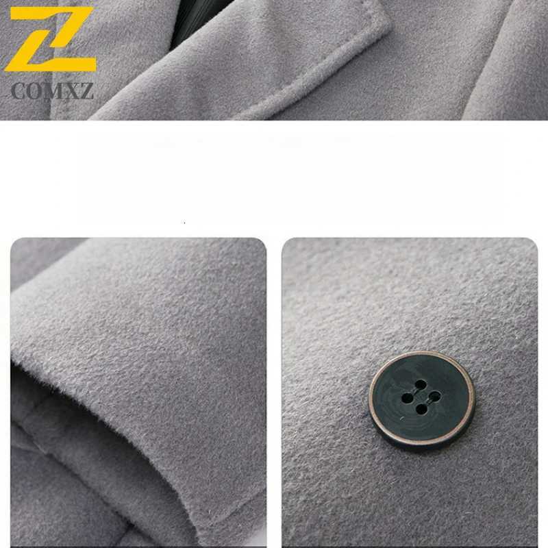 2025 Winter Men Wool Trench Coats Luxury Long Warm Wool Blends Jackets England Style Man Business Comfortable Overcoat ClothingT251025