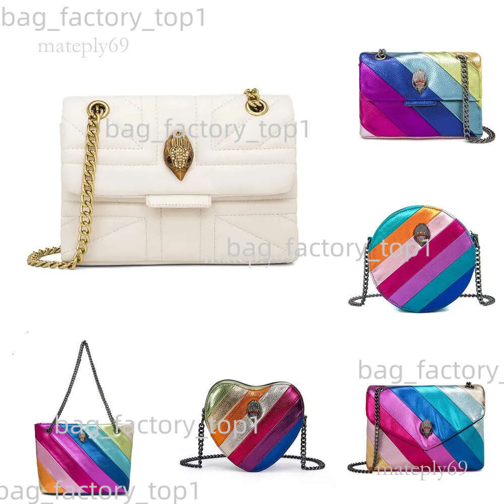 London Kensington Soft Leather Handbags S Chains Big Cross Body Purse Fashion Circular Wallet Square Shoulder Kurtity Geigerize Bag 1A2