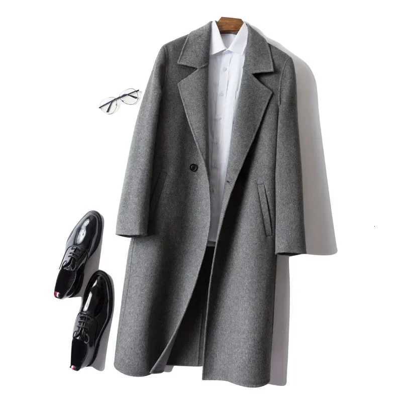 MRMT 2025 Brand New Pure Wool DoubleSided Woolen Coat Mens Long OverTheKnee DoubleSided Cashmere Coat Suit Collar WoolenT251025