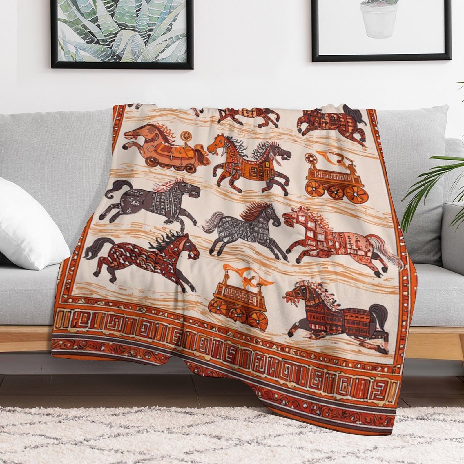 H Designer Horse blanket blanket throw cashmere vibration blanket copert Home Travel Throw Summer Air Conditioner Beach home bedding blankets throws H