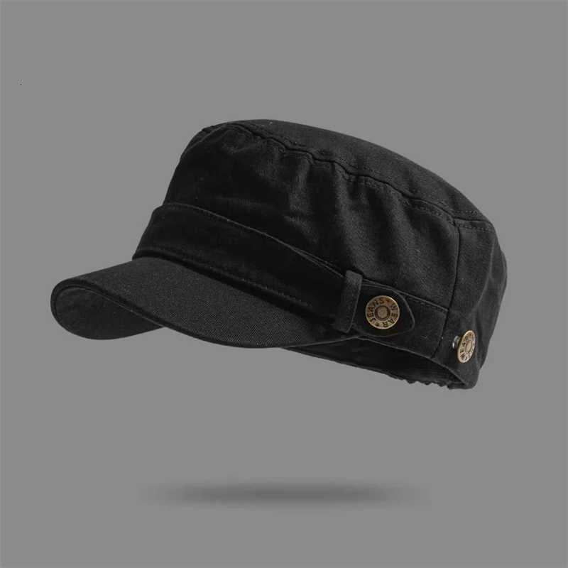 Unisex Solid Color Flat Top Military C Adjustable Outdoor Fisherman Cs Cadet Army C Retro Army Hats Bone Wens Mans C Y251025