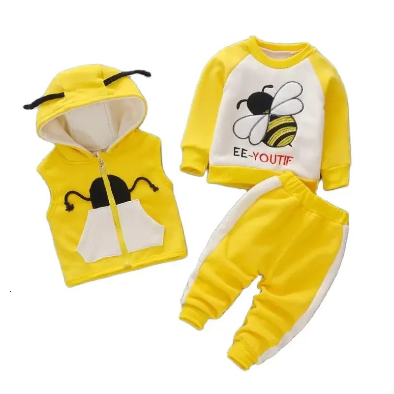 Winter Baby Boys Clothes Full Sleeve Pants 2pcsset Girl Hooded Keep warmSuits Children Clothing Sets Toddler Homewear05Y 251023