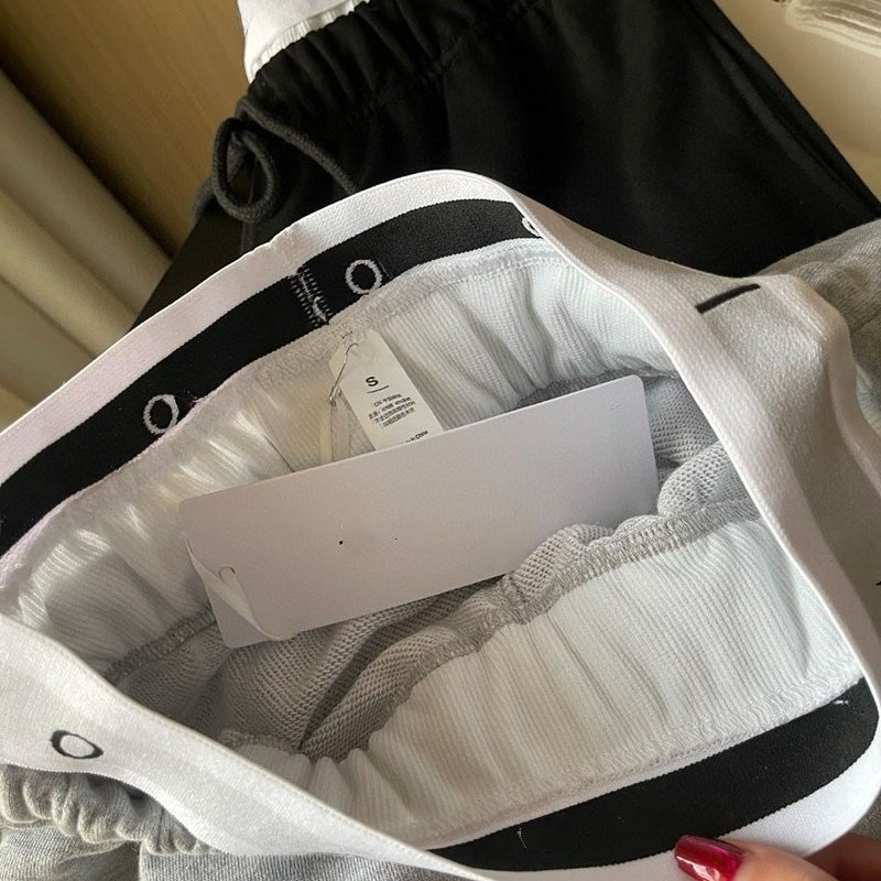 Designer Autumn Women's Yoga Pants with Double Waistband, Elastic Waist, Straight-Leg Casual Pants, Loose Sports Pants, High-Waist Pants, Running