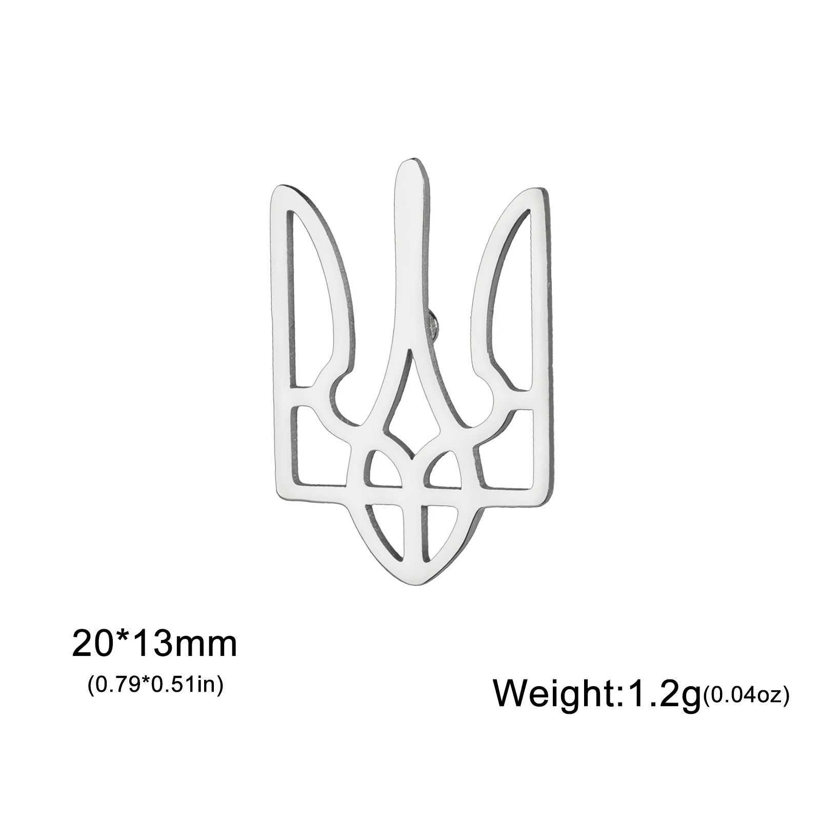 COOLTIME Ukrainian Trident National Emblem Brooch Stainless Steel Fashion Badge Brooch Pins Jewelry Clothing Accessories J251115