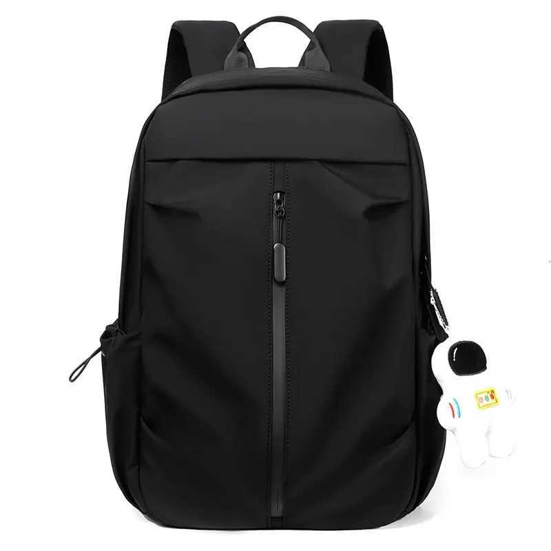 1 14 Inch Large Capacity Leisure Schoolbag Sports Simple Men And Women Universal Computer Backpack With Pendant W251025