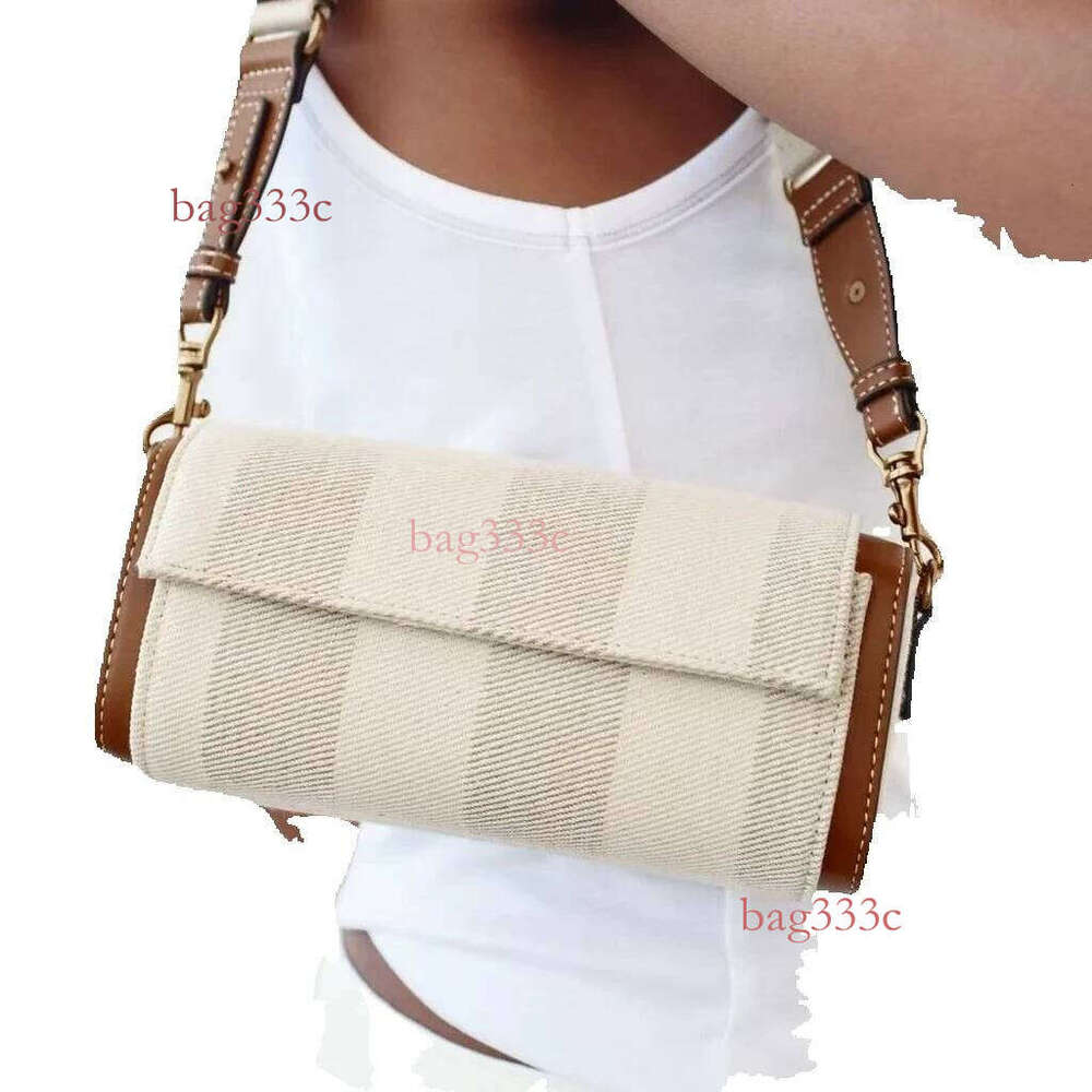 New High-Quality Women's Niche Design Cylindrical Single Shoulder Crossbody Pillow Bag Cowhide Woven Bag