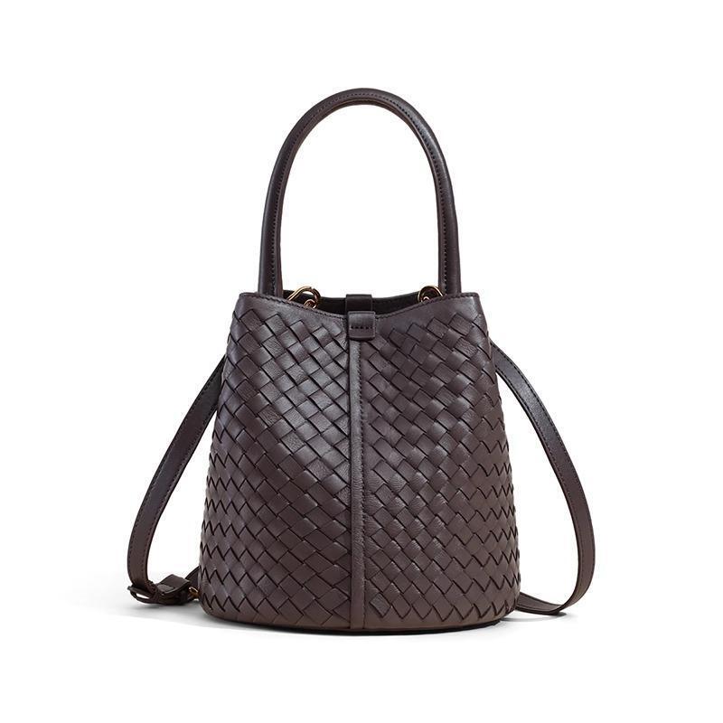 Luxury Brand Designer Bag Women's Bag 2025 New Fashion Sheepskin Woven Bag Large Capacity Basket Bucket Bag Handheld Shoulder Crossbody Bag