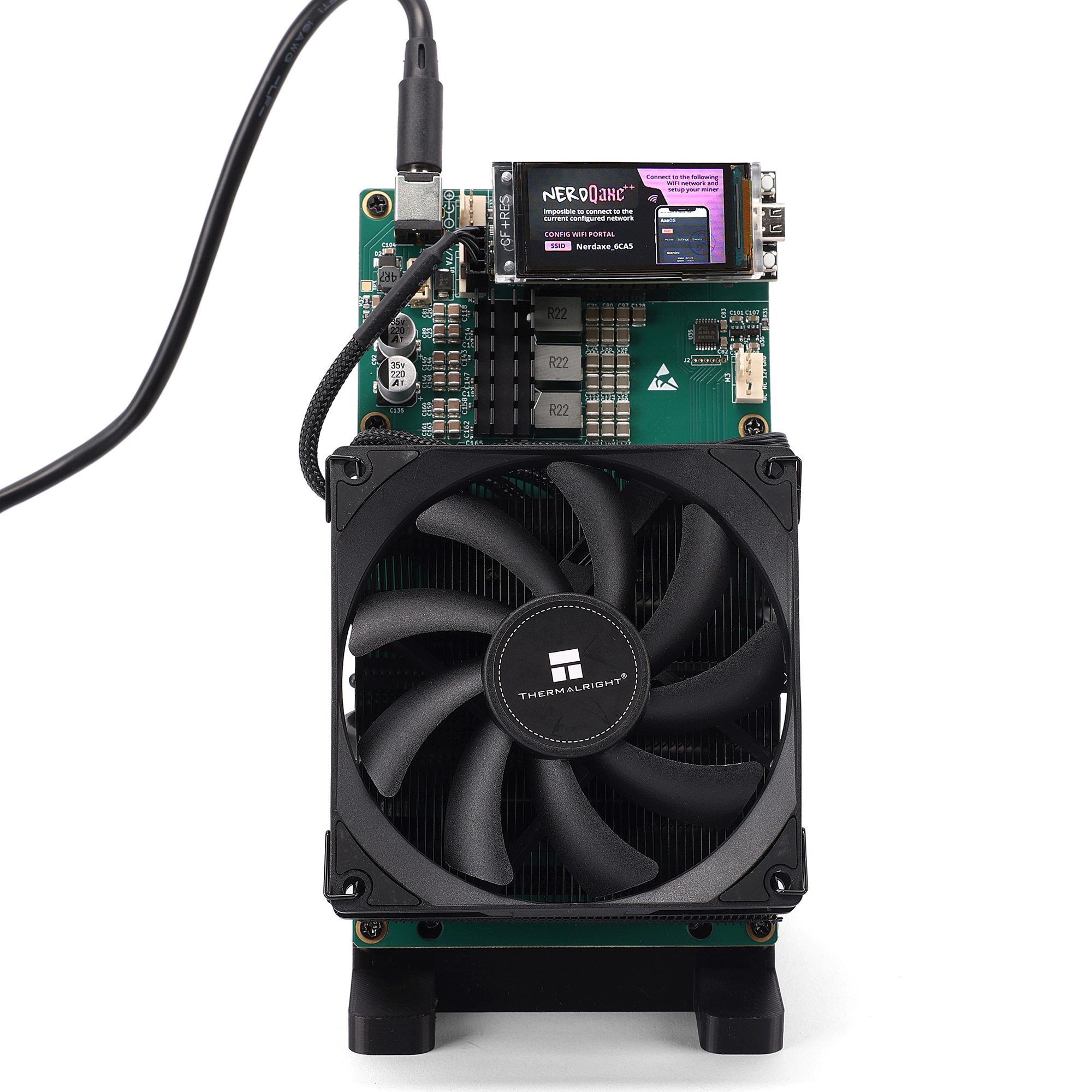 Stellapex Solo Miner Nerdqaxe++ 4.8TH/s Bitcoin Miner Hashrate 75W Power BM1370 Chips ASIC Miners Cryptocurrency Mining Hardware Crypto Machine Home B