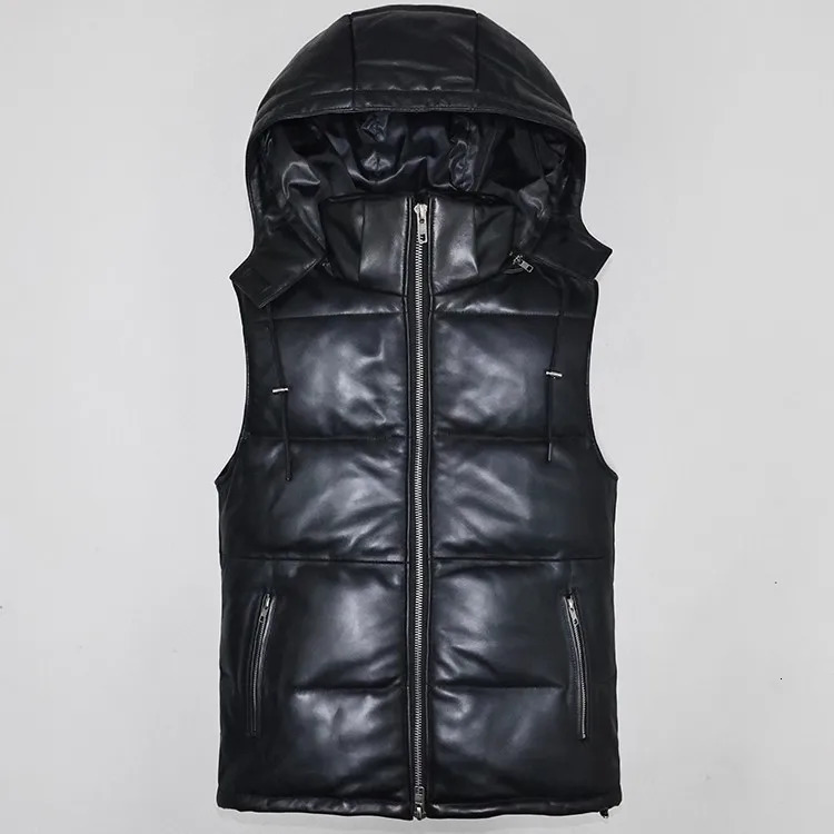 CC Shop Plus sizeWinter Soft Sheepskin vestClassic Natural leather jacketWarm Duck down cloth 251020