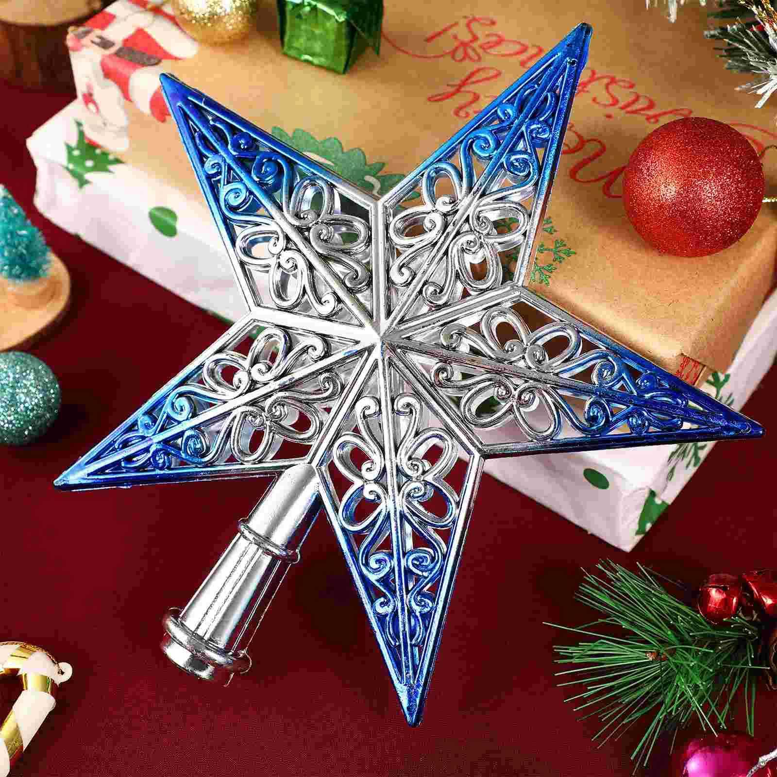 Blue Christmas Tree Star Topper Pendant Drop naments Garland Supplies Xmas Decor Holiday Gifts Festive Party Decorations Tree C251024