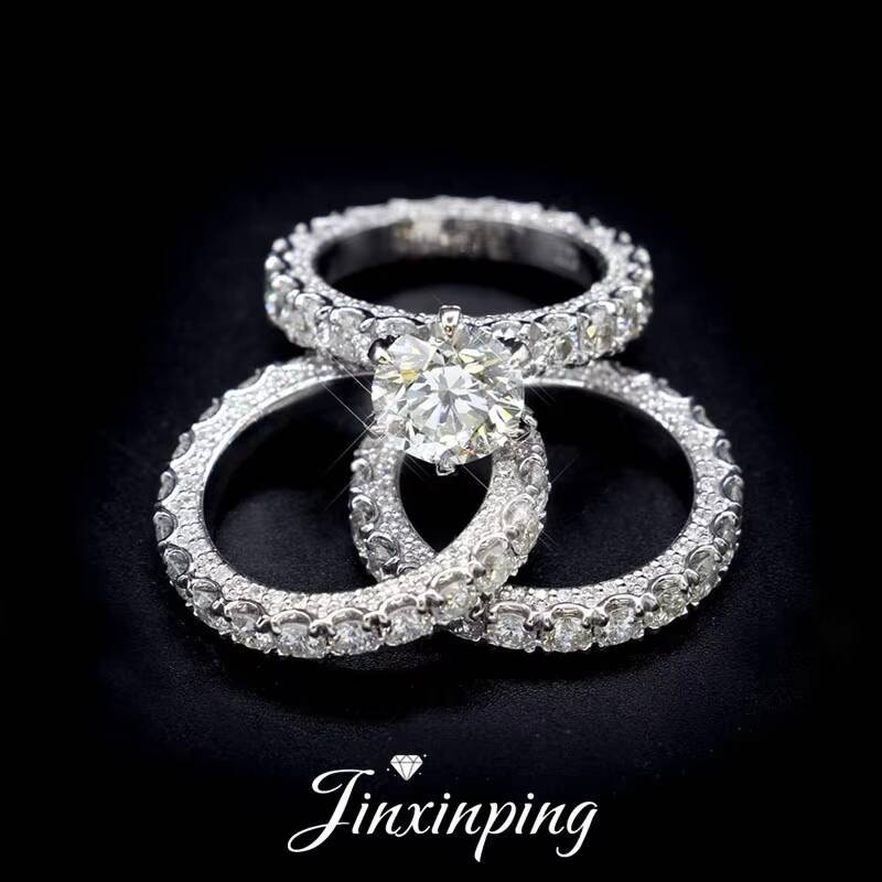 Hot Selling Design Custom Moissanite Jewelry Big Emerald Cut Diamond Engagement Ring Fashion Band Rings