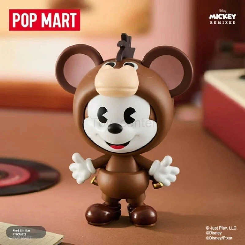 Disney POPMART New Genuine Spot Bubble Mart Mickey REMIXED Mickey Meets Pixar Series Figure Blind Box Birthday Gift H251025