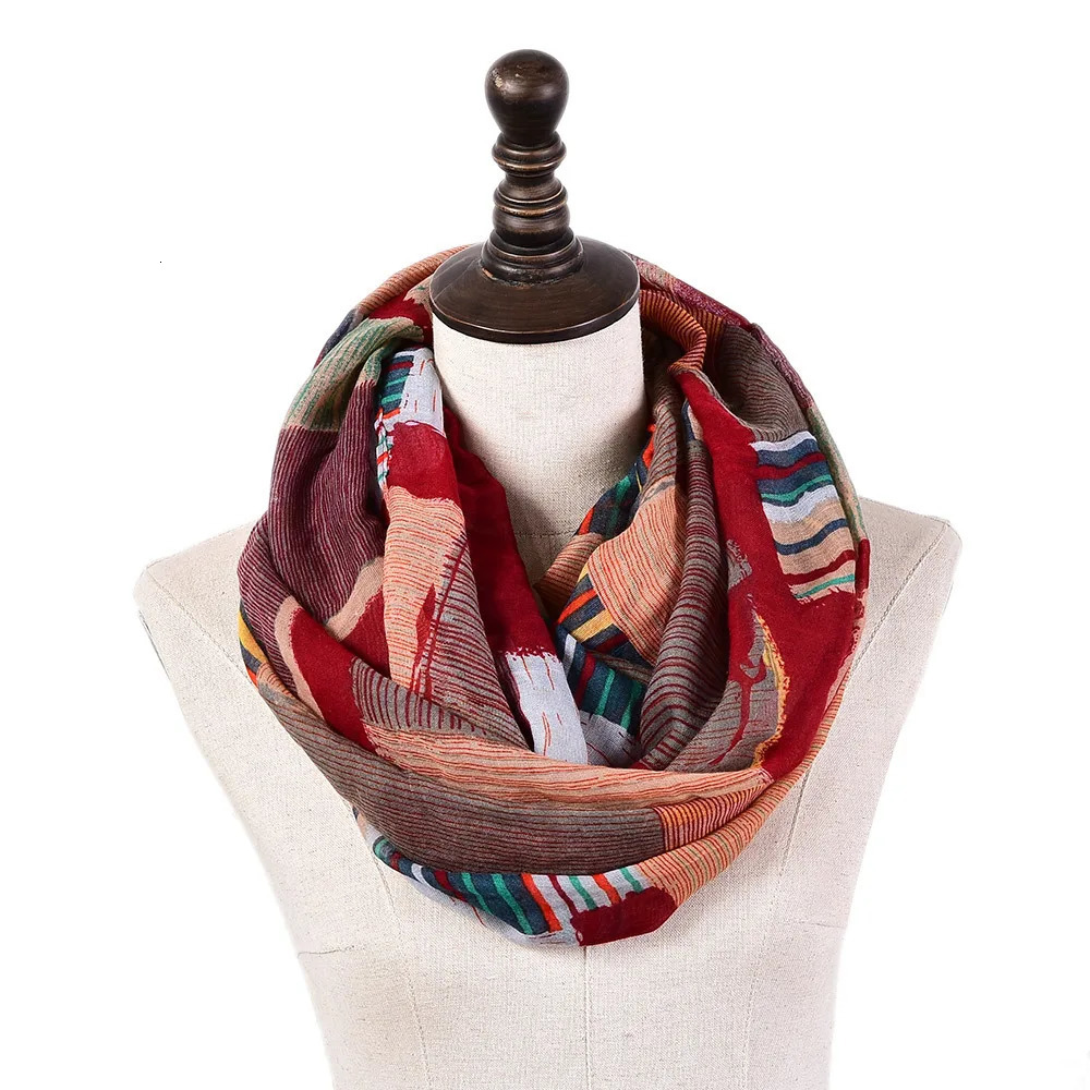 Autumn Winter Women Infinity Scarves Warm Neckerchief Cable Ring Scarf Loop Shawl Circle Snood Foulard Femme Echarpe 251020