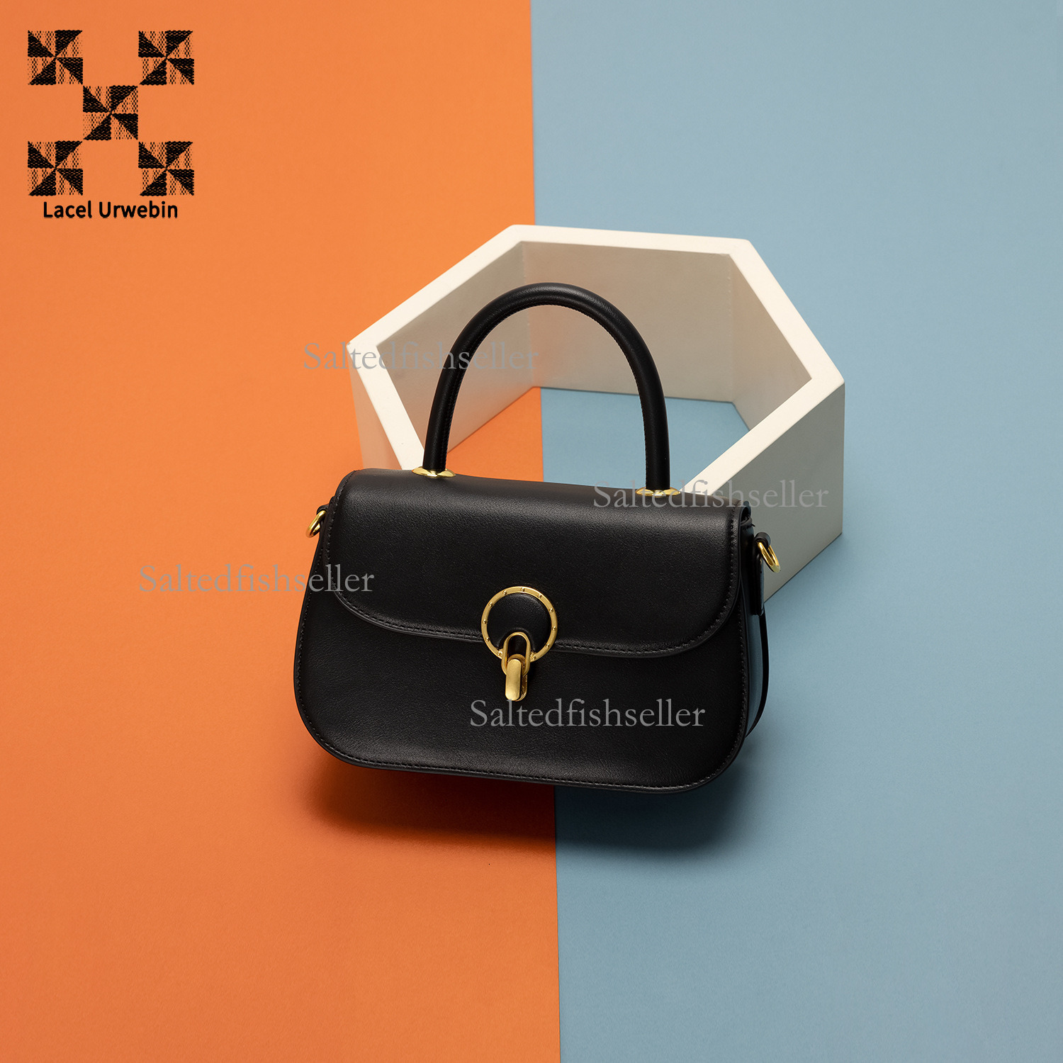 Lacel Urwebin Designer Fashion Women's Handbag Luxury Trendy Temperament Versatile Small Square Bag Simple Metal Buckle Single Shoulder Crossbody