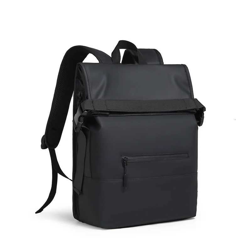 Mens travel backpack 17 inch laptop bag with multiple pockets adjustable shoulder straps stylish appearance W251025