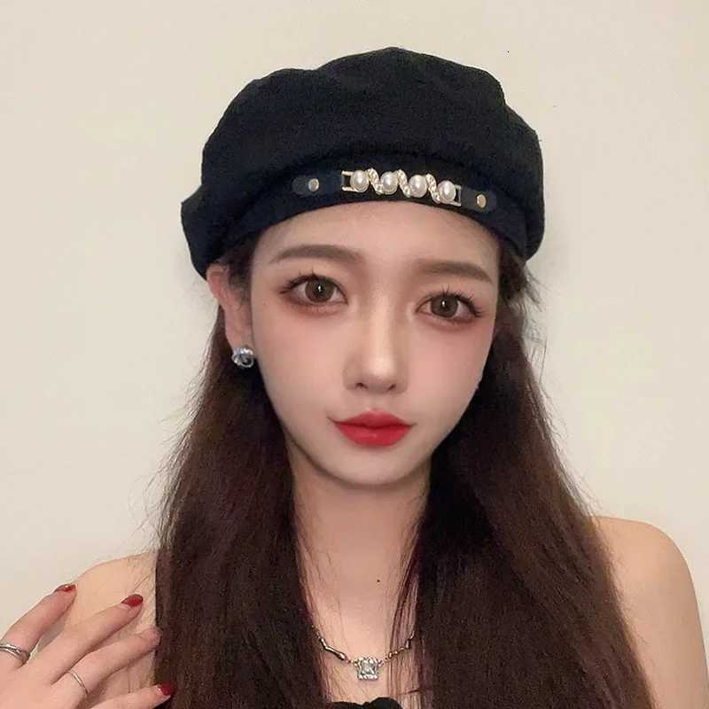 Hat Wens Winter New Fashion Pearl Beret Wens Autumn and Winter Bud Hat Spring and Autumn Y251025
