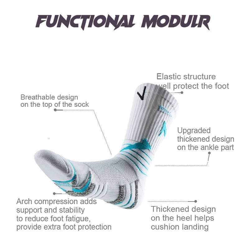 Veidoorn 2025 Performance Athletic Socks Thick Ankle Padding NonSlip Bottom Enhanced Comfort for Intense Workouts Sport Socks Y251024