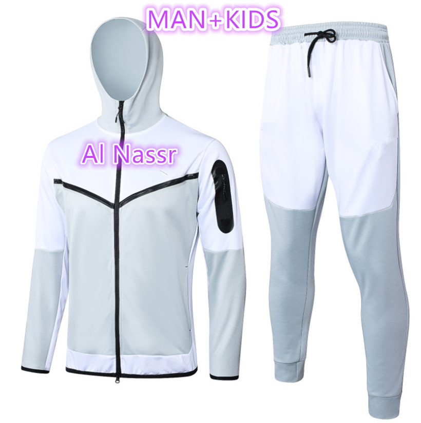 23 24 Al Nassr Fc Soccer Tracksuit Hoodie Ronaldo Fc Training Suit Cr7 Gonzalo Martinez Ghislain Vincent Aboubakar Men hooded training suit 2023 2024 Soccer Jacket