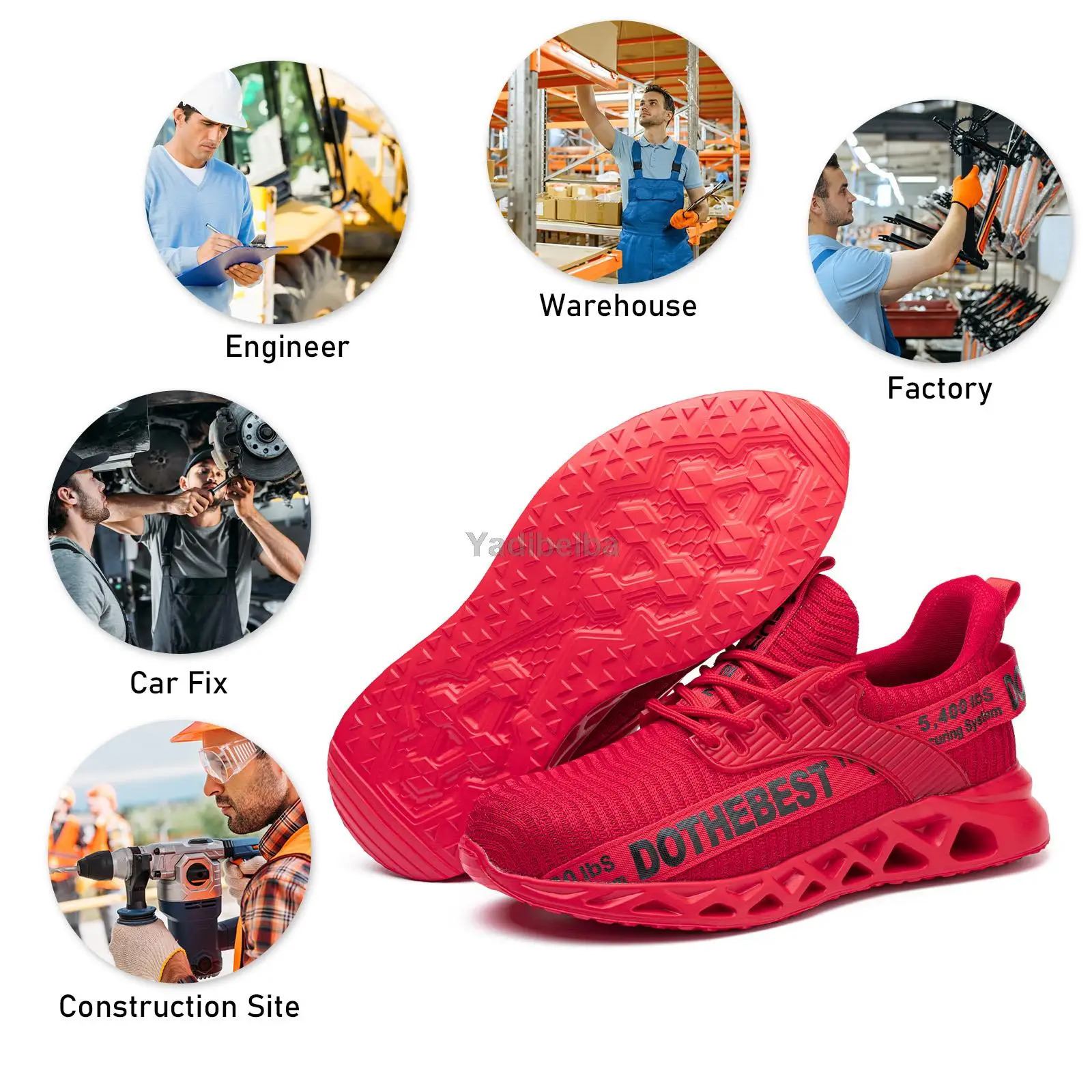 Steel Toe Safety Shoes for Men Women Lightweight Work Sneakers Puncture Proof Work Shoes Unisex Coustruction Safety Work Boots 251023