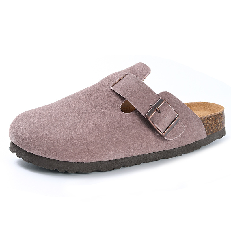 Designer shoes outdoor home fashion retro slippers high-quality cork cowhide men's and women's slippers size 35-44