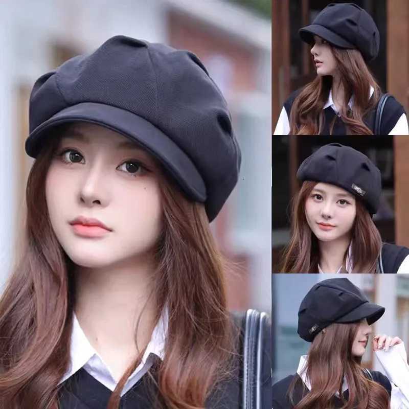 Ladies Beret Hat Autumn and Winter Casual Versatile Newsboy C Adjustable Fashion British Retro Octagonal Hat Y251025