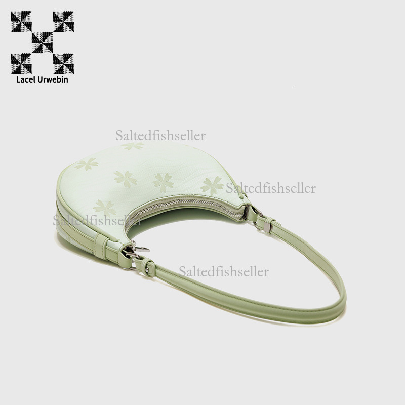Lacel Urwebin Designer New Chinese Printed High-end Crescent Bag Fashion Lightweight Women's Casual Shoulder Crossbody Bag Luxury Simple Handbag 